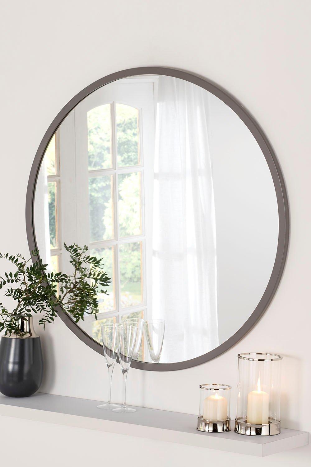 Round wall mirror Grey 70cm